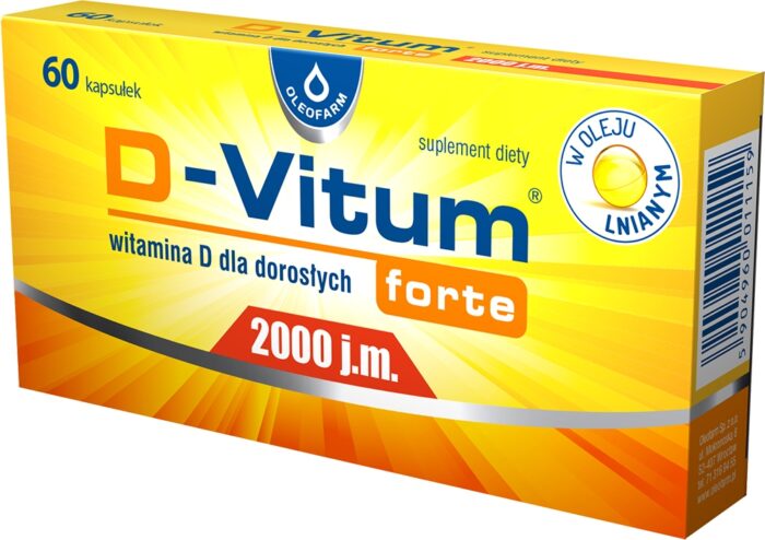 D-VITUM FORTE 2000 WITAMINA D 60 kapsułek w oleju