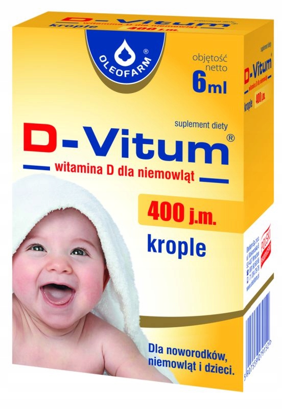 D-VITUM witamina D 400 j.m KROPLE dla niemowląt