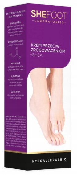 SheFoot KREM PRZECIW ZROGOWACENIOM STÓP + SHEA