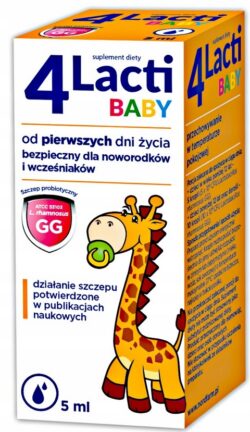 4 Lacti BABY PROBIOTYK dla dzieci od 1 dni życia 5ml Nord Farm