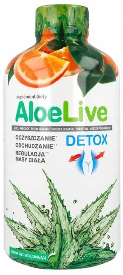 AloeLive Detox sok z aloesu działający oczyszczająco odchudzająco