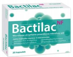 BACTILAC NF PROBIOTYK dla dzieci i dorosłych 20 kapsułek 4 szczepy Bakterii