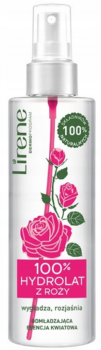 Lirene 100% Hydrolat z róży 100ml wygładzający Esencja kwiatowa