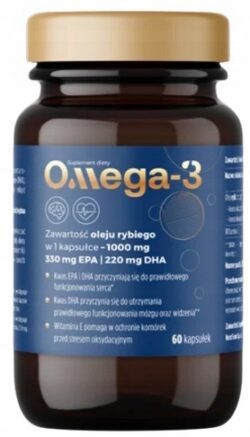 OMEGA 3 TRAN kwasy EPA DHA odporność wzmocnienie organizmu 60 kaps.