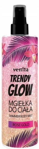 VENITA TRENDY GLOW rozświetlająca różowa mgiełka do ciała rose gold 200ml