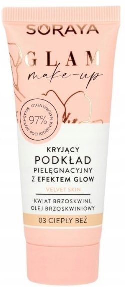 SORAYA GLAM kryjący podkład 03 CIEPŁY BEŻ 30ml (data do 31.12.2024)