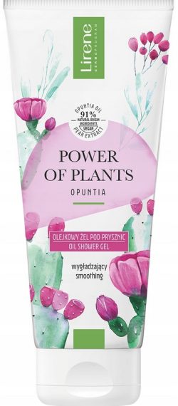 LIRENE POWER OF PLANTS wygładzający olejkowy żel pod prysznic OPUNCJA 200ml