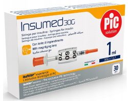 PIC INSUMED strzykawki insulinowe 1 ml G30 x 12