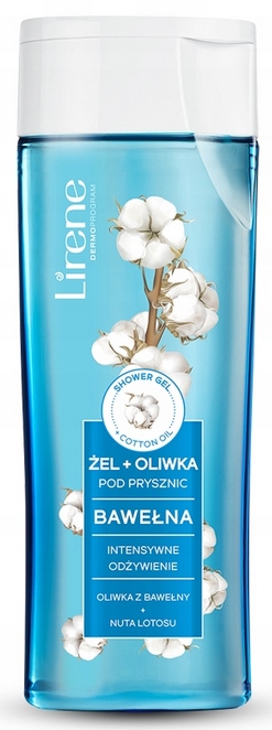 LIRENE żel oliwka pod prysznic z BAWEŁNĄ I LOTOSEM 250ml