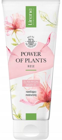 LIRENE POWER OF PLANTS nawilżający żel pod prysznic różany ROSE 200ml