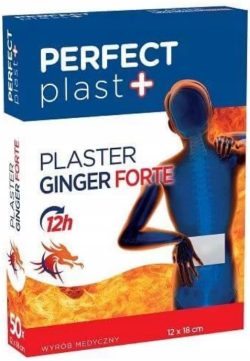 PLASTER rozgrzewający ból pleców PERFECT Plast Ginger Forte 12x18cm 50 szt