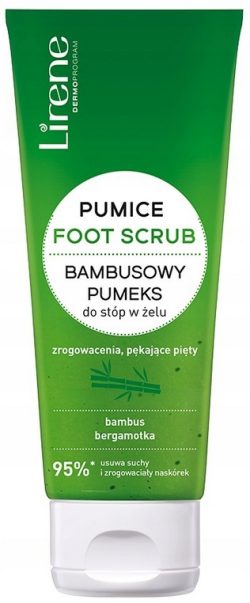 LIRENE WYGŁADZAJĄCY Bambusowy Pumeks w żelu PEELING DO STÓP 120g