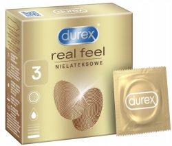 DUREX REAL FEEL 3 szt prezerwatywy LUBRICATED cienkie dopasowane