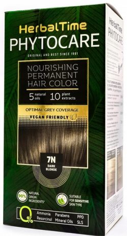 PHYTOCARE farba do włosów 7N CIEMNY BLOND naturaln bez amoniaku HERBAL TIME