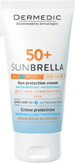 DERMEDIC SUNBRELLA bogaty Krem do opalania do twarzy SPF50+ 50 ml UVA UVB