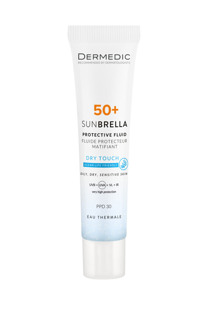 DERMEDIC Sunbrella matujący krem ochronny SPF50 DRY TOUCH KREM SPF 50