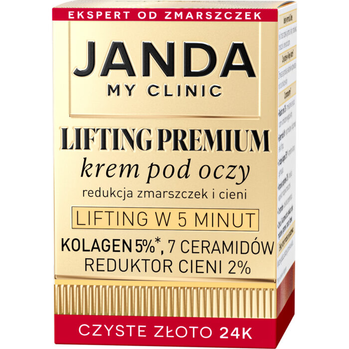 JANDA Krem pod oczy z ceramidami LIFTING PREMIUM Redukcja zmarszczek cieni